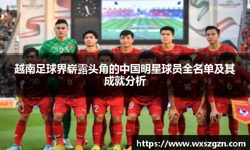 越南足球界崭露头角的中国明星球员全名单及其成就分析